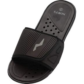NORTY Slides for Men - Quick Drying Men's Slides Beach and Pool Sandals Men - Casual Shower Shoes Men