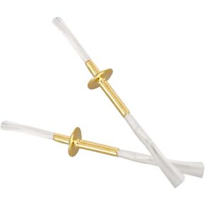 2Pcs Alloy Wick Tube, 5.5in Candlestick Replacement Wick, Vintage Style Oil Lamp Wick Kerosene Lamp Wick, Oil Lamp Replacement Parts, Candle Wicks for Wedding Party
