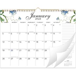 2025 Wall Calendar - 14.8" x 11.6" Large Wall Calendar from January 2025 - December 2025, 12 Months Calendar 2025 with Different Flower Design