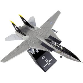 Fighter Jet Model 1/100 F-14 Tomcat Skeleton Fighter Plane Model Diecast Military Airplane Model for Collection and Gift
