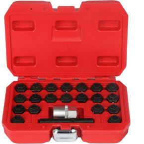 BELEY 22pcs Wheel Lock Key Removal Kit Compatible with BMW Series, Wheel Anti-Theft Lock Lug Nuts Screw Remover Socket Tool Set