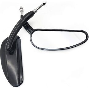 HTTMT MT400-013-BK Pair Black Teardrop Racing Mirrors Compatible with Harley Street Glide Road Glide