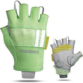 KINGBIKE Cycling Gloves for Men Women Half Finger Bike Gloves with Anti-Slip Shock-Absorbing Pad for Cycling Workout Training Outdoor