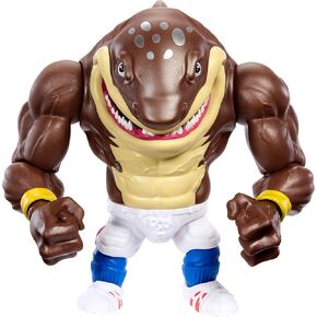 Mattel Street Sharks Action Figure with Bite & Slam Motion, Big Slammu Collectible Toy Inspired by 90s TV Half-Man Half-Shark Hero, 6-Inch