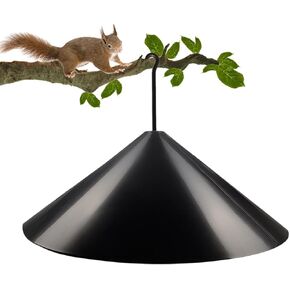 Garbuildman Squirrel Baffle for Bird Feeder Pole, Outside Pole Mount Bird House Guard for Outdoor Shepherd’s Hook, 19 Inch Diameter, 1 Pack