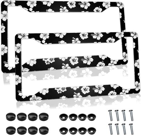 Paw Print License Plate Frame Purple License Plate Frames Funny Auto Accessory Bracket Aluminum Metal License Plate Cover for Women Men (Set of 2, 12.3" x 6.3") in Kuwait