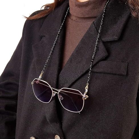 1 Roll 5M Black Faceted Glass Beads Chain Necklace Copper Cable Chain Bulk for Eyeglass Chain Necklace Bracelet Jewelry Making in Kuwait