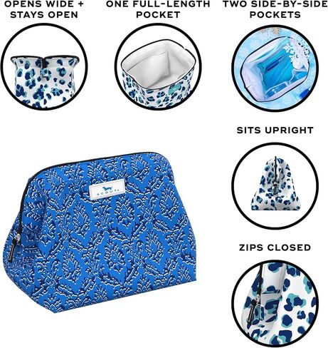 SCOUT Little Big Mouth Toiletry Bag Opens Wide and Stays Open with Three Inside Pockets in Kuwait