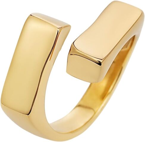 Sylph Chunky gold rings For Women Trendy 14K Gold Plated Irregular Statement Open Ring Band Dainty Adjustable Starfish Branches Flower Heart Geometric Rings Jewelry Gift For Her in Saudi Arabia