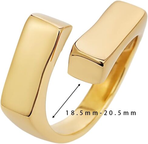 Sylph Chunky gold rings For Women Trendy 14K Gold Plated Irregular Statement Open Ring Band Dainty Adjustable Starfish Branches Flower Heart Geometric Rings Jewelry Gift For Her in Saudi Arabia