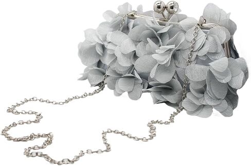 Women Floral Clutch Purses Satin Floral Appliques Evening Bags Bridal Wedding Party Prom Handbags in Saudi Arabia