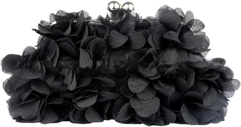 Women Floral Clutch Purses Satin Floral Appliques Evening Bags Bridal Wedding Party Prom Handbags in Saudi Arabia