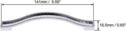 uxcell Cabinet Pulls Drawer Handle 96mm Hole Centers Alloy Crystal Black 6Pcs in Saudi Arabia