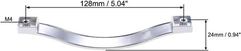 uxcell Cabinet Pulls Drawer Handle 96mm Hole Centers Alloy Crystal Black 6Pcs in Saudi Arabia