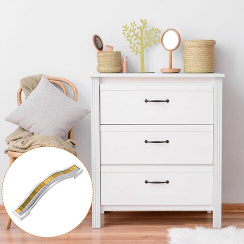 uxcell Cabinet Pulls Drawer Handle 96mm Hole Centers Alloy Crystal Black 6Pcs in Saudi Arabia