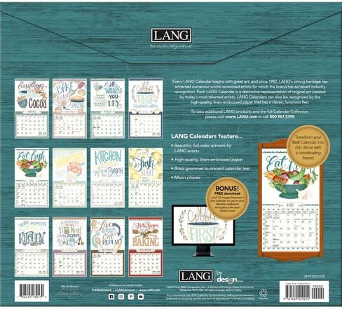 LANG Love To Cook 2025 Wall Calendar (25991001928) in Saudi Arabia