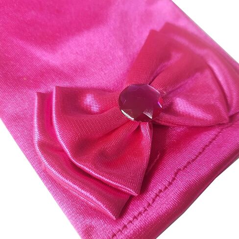 Little Girls Long Princess Costume Formal Bows Gloves Princess Satin Gloves Princess Dress-Up Birthday Cosplay Gloves in Saudi Arabia