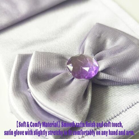 Little Girls Long Princess Costume Formal Bows Gloves Princess Satin Gloves Princess Dress-Up Birthday Cosplay Gloves in Saudi Arabia