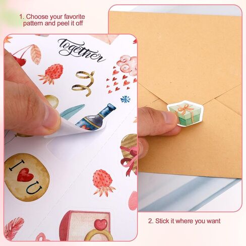 4 Sheets Scrapbooking Stickers, 220pcs Colorful Wedding Decals Waterproof Self-Adhesive Bridal Love Stickers Supplies for DIY Envelope Wedding Invitation Planner Gift (Style 2) in Saudi Arabia