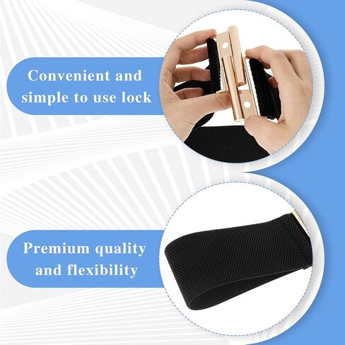 Wide Stretchy Belts for Women, Adjustable Elastic Waist Belts Vintage Stretch Waist Belt with Buckle in Saudi Arabia