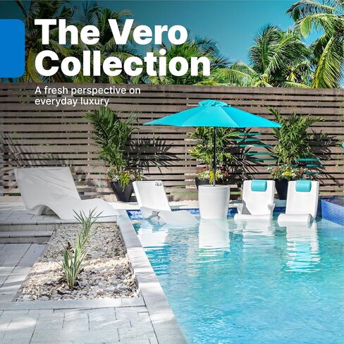 Step2 Vero Pool Lounger – White – Pool Lounge Chair – Sleek, Durable Outdoor Chaise Lounger – Use In Pool Tanning Ledge, Sun Shelf, Baja Shelf or Outside on the Pool Deck in Saudi Arabia