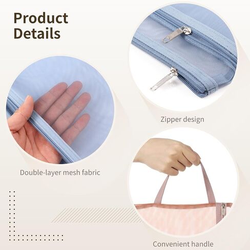 20 قطعة من أكياس الحقيبة الشبكية ذات الطبقة المزدوجة، وأكياس تخزين ألغاز التخزين، وحقائب تخزين الألعاب، وحقائب المستندات، وحقائب السفر بسحاب من النايلون مقاس A4، وحقائب شبكية للمدرسة والمكتب والمنزل in Kuwait