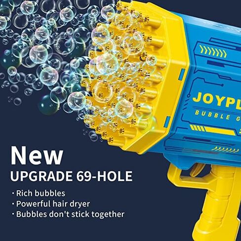 69-Hole Bubble Gun Massive Giant Bubbles Machine New Upgrade TIK Tok Electronic Rocket Bubble Launcher with Colorful Lights Gift Boys Girls Adults Party Wedding Toys Age 3 4 7 8 (Purple) in Saudi Arabia