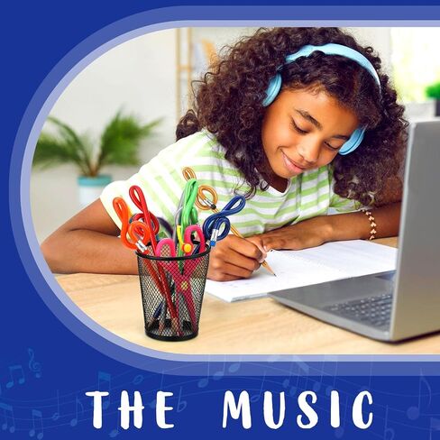 100 Pack Music Pencils Colorful Musical Notes Pens Teachers Day Treble G Clef Bent Pencil with Eraser Choir Gifts for Piano Teachers Students Home Office School Supply in Saudi Arabia
