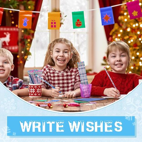Ireer Snowflake Pencils Bulk Christmas Winter Pencils for Kids Holiday Pencils with Erasers for Christmas Gift School Student Prize Party Favor Supplies(120 Pcs) in Kuwait