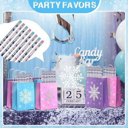 Ireer Snowflake Pencils Bulk Christmas Winter Pencils for Kids Holiday Pencils with Erasers for Christmas Gift School Student Prize Party Favor Supplies(120 Pcs) in Kuwait