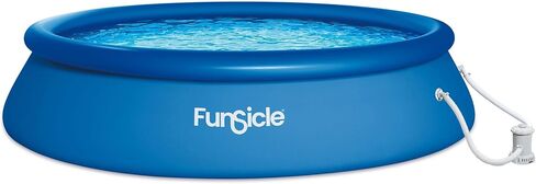 Funsicle 15 × 36 بوصة مجموعة دائرية قابلة للنفخ في الهواء الطلق فوق الأرض مجموعة حمام سباحة مستديرة مع مضخة وفلتر خرطوشة من النوع D in Kuwait