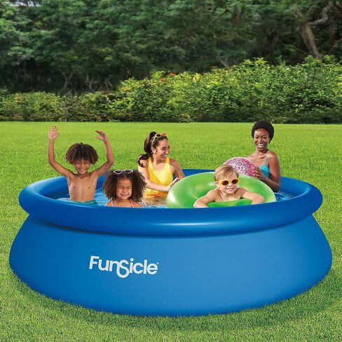 Funsicle 15 × 36 بوصة مجموعة دائرية قابلة للنفخ في الهواء الطلق فوق الأرض مجموعة حمام سباحة مستديرة مع مضخة وفلتر خرطوشة من النوع D in Kuwait