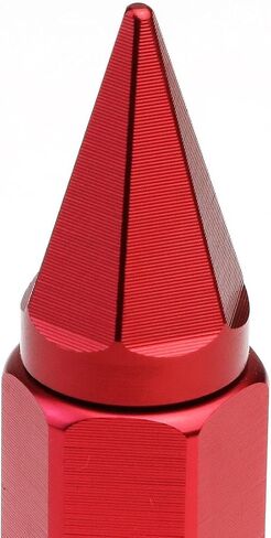DNA MOTORING LN-ZTL-9031-15-RD 20Pcs M12 x 1.5 Open/Closed End Wheel Lug Nuts w/Deep Drive Extension, 20mm OD/90mm H, Red in Saudi Arabia