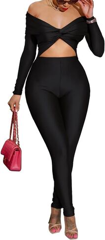 Sexy Jumpsuits for Women Off Shoulder Cut Out One Piece Bodycon Romper Club Night Outfits in Kuwait