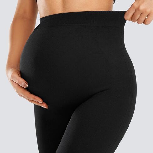 JOYSPELS Lycra Thick Maternity Workout Leggings Soft Stretchy Pregnancy Leggings Over The Belly in Saudi Arabia