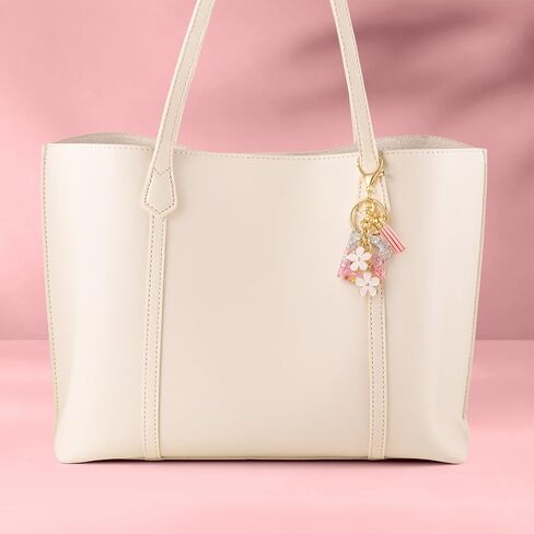 SELOVO Girls Pink Flower Chain Cute Keychain Initial Keychain Key Chain for Women in Kuwait
