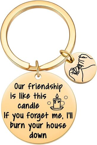 Best Friends Keychain Gift for Her, BFF Keyring Gift for Women Girls Birthday Galentine's Day, Funny Friend Keychain Gift in Saudi Arabia