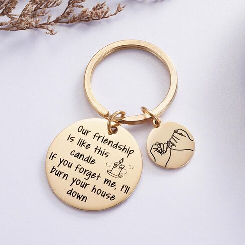Best Friends Keychain Gift for Her, BFF Keyring Gift for Women Girls Birthday Galentine's Day, Funny Friend Keychain Gift in Saudi Arabia