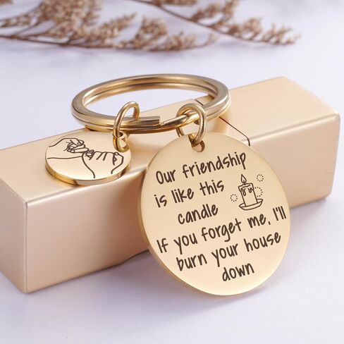 Best Friends Keychain Gift for Her, BFF Keyring Gift for Women Girls Birthday Galentine's Day, Funny Friend Keychain Gift in Saudi Arabia