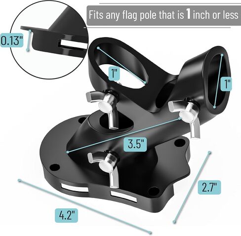 UNCO- Aluminum Flag Pole Holder, Heavy Duty Aluminum Mount, Flag Pole Bracket, Flag Pole Holder Mounting Bracket, Flag Pole Brackets for House, Flag Pole Mounting Bracket, Flag Pole Holder for House in Saudi Arabia