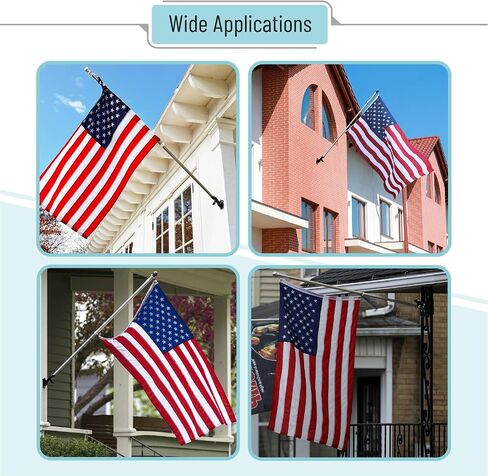 UNCO- Aluminum Flag Pole Holder, Heavy Duty Aluminum Mount, Flag Pole Bracket, Flag Pole Holder Mounting Bracket, Flag Pole Brackets for House, Flag Pole Mounting Bracket, Flag Pole Holder for House in Saudi Arabia