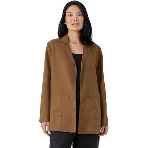 Eileen Fisher Women's Petite Notch Collar Long Blazer
