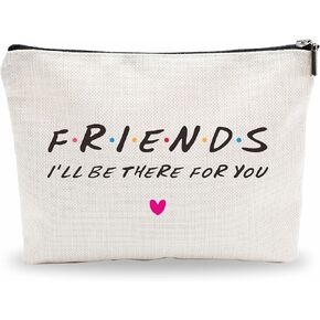 NYCTUG Cosmetic Bag For Friends, I'll Be There For You, Minimalist Makeup Bag，Travel Toiletry Bag, Small Zipper Pouch, Wedding Gifts，Thanksgiving Christmas, Women Accessories-A09