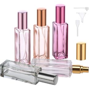 Segbeauty 20ml Refillable Perfume Bottle Travel, 2pcs Empty Glass Spray Bottles Atomizer, Mini Pocket Leakproof Fine Mist Sprayer for Perfume Cologne Dispenser Fragrance Container Set Travel Accessory