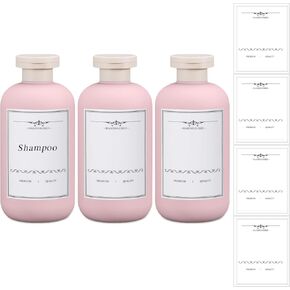 3 PACK Travel Shampoo Bottle, Empty Plastic Squeeze Bottles 6.8oz with Flip Cap, Lotion Container for Toiletries
