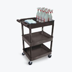 LUXOR STC111H-B Tub Cart - Three Shelves Bottle Holder