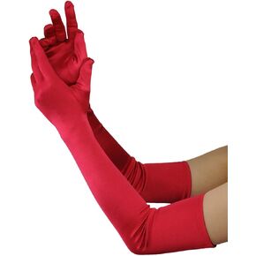 17.75 Inch Adult Size Long Opera/Party Length Satin Gloves