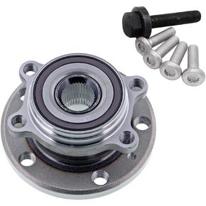 513253 (For models with 4 bolt flange) Front Wheel Hub and Bearing Compatible With Au-di A3 Q3 TT Quattro/VW Beetle Passat Tiguan CC R32