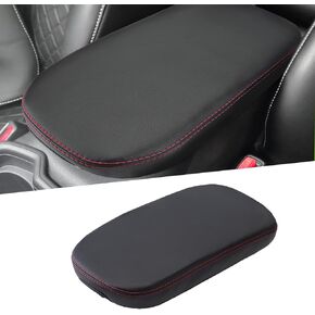 QianBao Compatible with Auto Center Console Pad, Center Console Cover Armrest Pad Protector for Toyota RAV4 2019 2020 2021 2022 2023 2024 Black Stitches