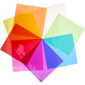 Colorful Plastic Paper, 160 Pieces Colored Transparency Sheets 7.5x7.5 In Craft Plastic Sheets Transparent Glass Wrap Paper Thin Acetate Sheets for Candy Cookies Packing DIY Crafts Decorations